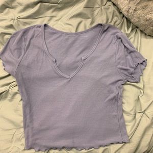 purple crop top